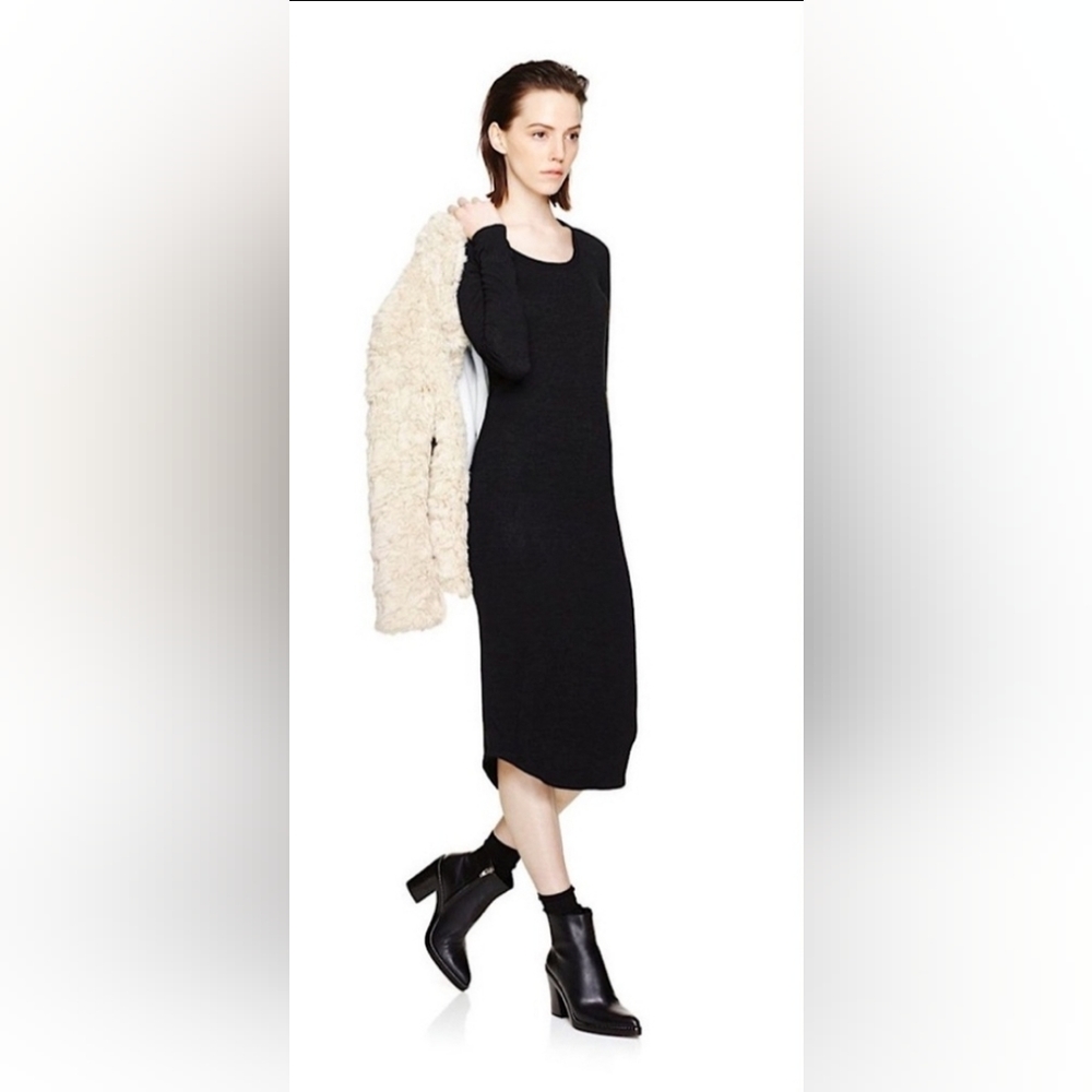 Wilfred Free Midi Dress - heathered brown - size large